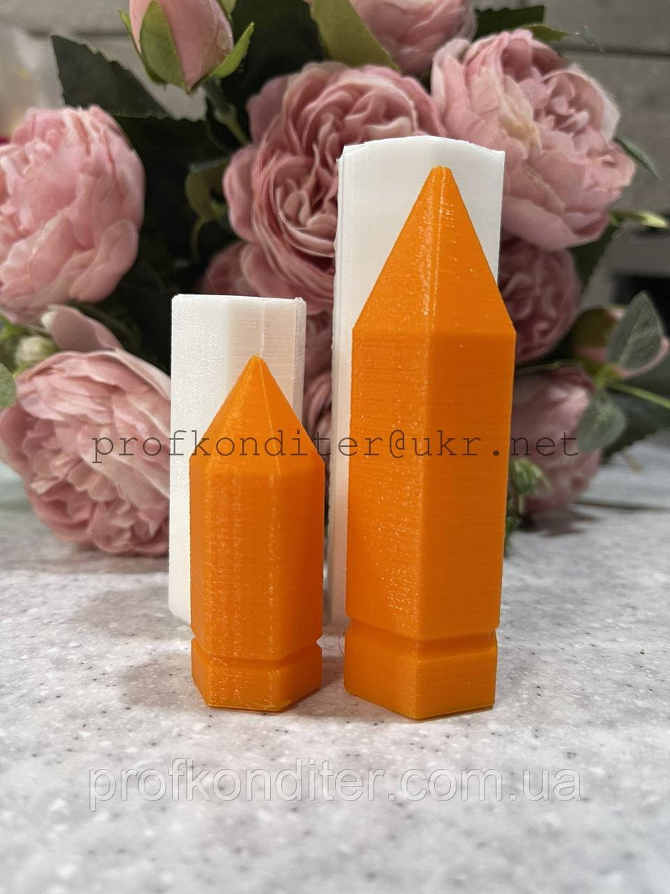 ЕКСКЛЮЗИВ! Силіконовий Молд для шоколаду, карамелі і мастики "Олівець ЗД", 7,5 см, фото 1