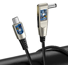 Кабель для зарядки телефона/ноутбука Baseus Flash Type-C-C+DC 5 А 2 м Чорний/ Золотистий (CA1T2-A01), фото 5