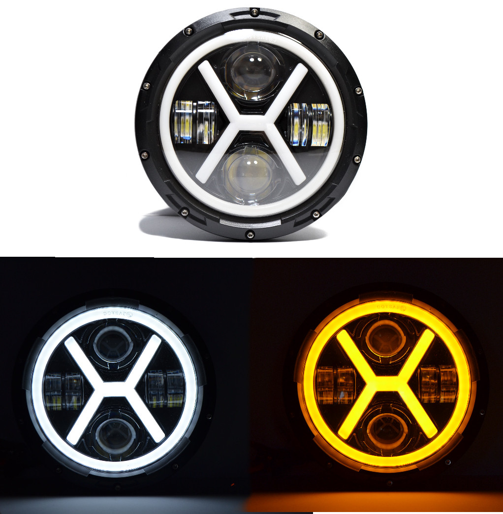 Світлодіодна LED фара 75Вт Нива, УАЗ 469, ВАЗ 2101, 2121, FJ Cruiser, мотоцикл, мото 7 дюйм (Універсальна), фото 1