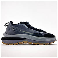 Мужские кроссовки Nike x Sacai VaporWaffle Black Grey, серые кроссовки найк сакаи вапор вафл