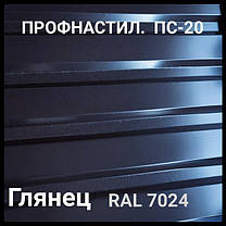 Профнастил ПС 20 0,45 мм Ral 3005 Бордовий глянець ( Китайська сталь), фото 4