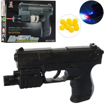Дитячий іграшковий пістолет 14 см. з пластиковими кулями