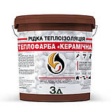 Рідка теплоізоляція для утеплення будь-яких поверхонь Теплофарба Керамічна червона 3 л., фото 3