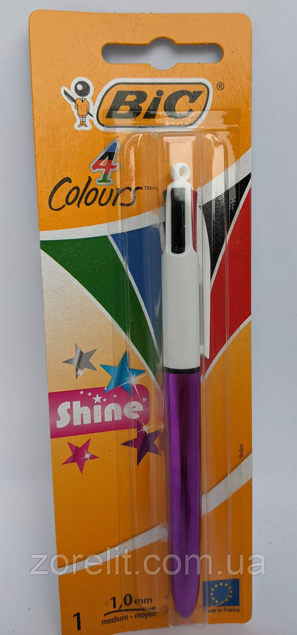 Кулькова ручка BIC 4 Colours Shine Purple