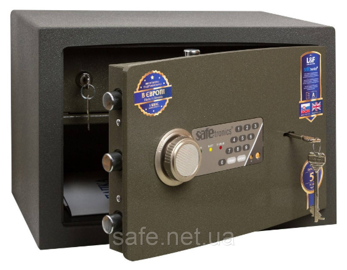 Сейф зламостійкий Safetronics NTR 24E-Мs (ВxШxГ:287x435x357), 1 клас, сейф від зламу, сейф для грошей