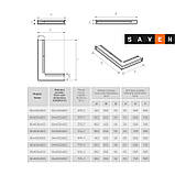 Вентиляційна решітка для каміна кутова ліва SAVEN Loft Angle 60х400х600 чорна, фото 4