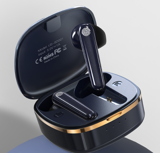 Бездротові навушники з мікрофоном bluetooth навушники в кейсі USAMS Bluetooth SD Series US-SD002 Чорний