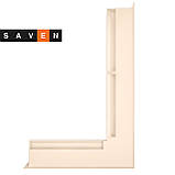 Вентиляційна решітка для каміна кутова права SAVEN Loft Angle 60х600х400 кремова, фото 3