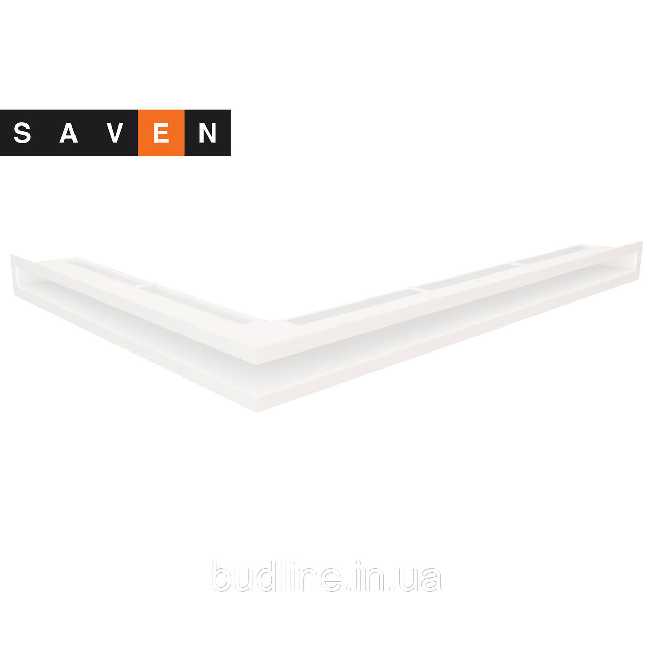 Вентиляційна решітка для каміна кутова права SAVEN Loft Angle 60х800х600 біла