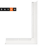 Вентиляційна решітка для каміна кутова права SAVEN Loft Angle 60х800х600 біла, фото 3