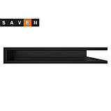 Вентиляційна решітка для каміна кутова права SAVEN Loft Angle 90х800х600 чорна, фото 2