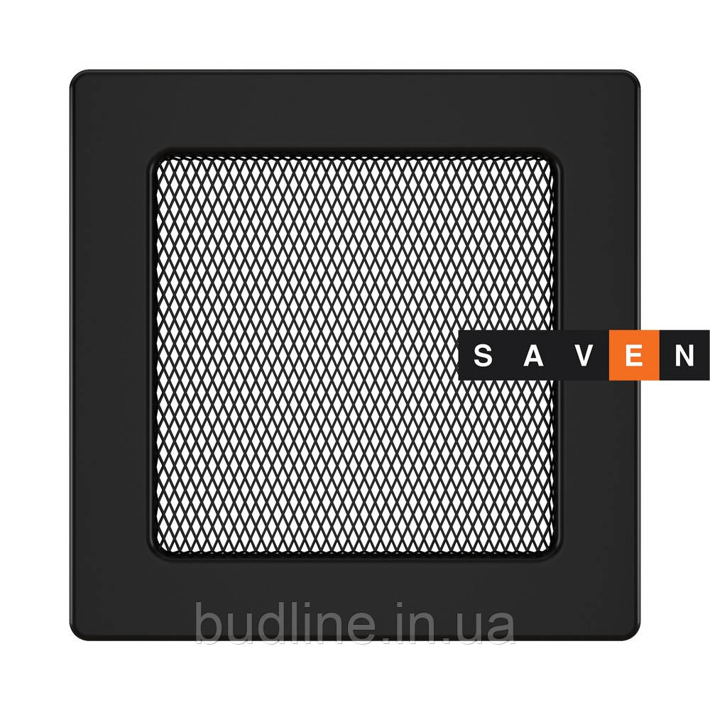 Вентиляційна решітка для каміна SAVEN 17х17 чорна