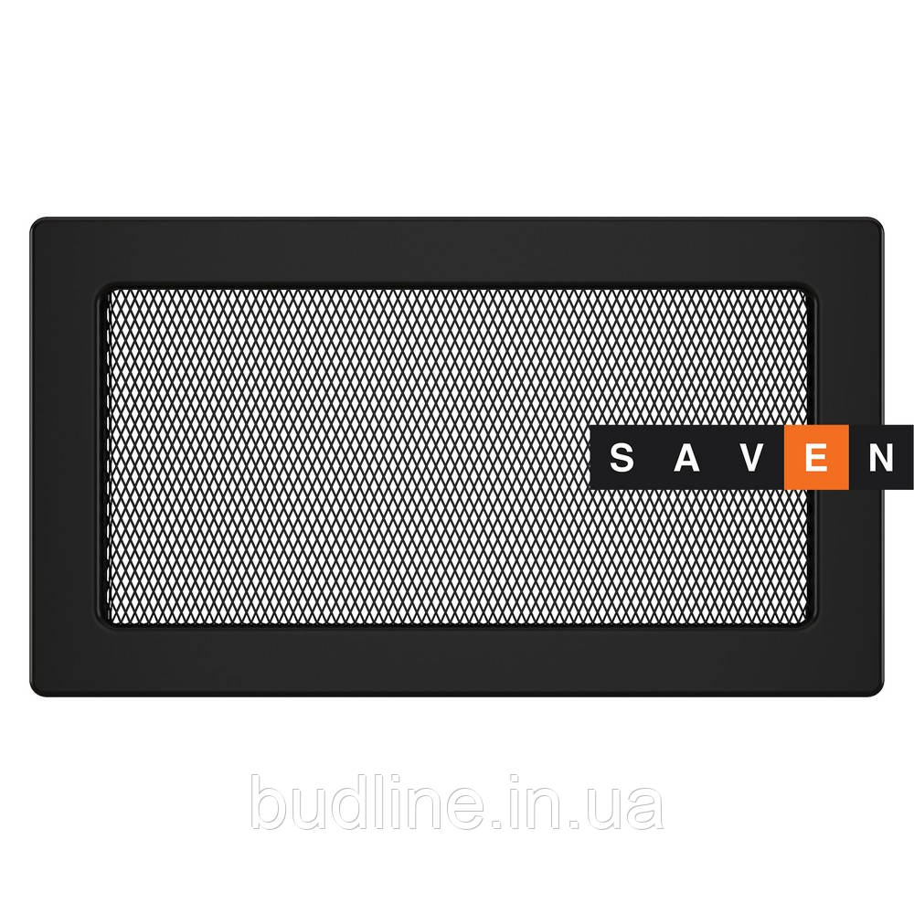 Вентиляційна решітка для каміна SAVEN 17х30 чорна