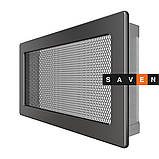 Вентиляційна решітка для каміна SAVEN 17х30 графітова, фото 2