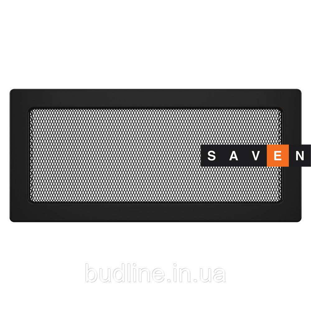 Вентиляційна решітка для каміна SAVEN 17х37 чорна