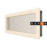 Вентиляційна решітка для каміна SAVEN 17х37 кремова, фото 2