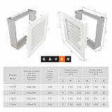 Вентиляційна решітка для каміна SAVEN 17х37 біла з жалюзі, фото 3