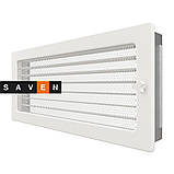 Вентиляційна решітка для каміна SAVEN 17х37 біла з жалюзі, фото 2