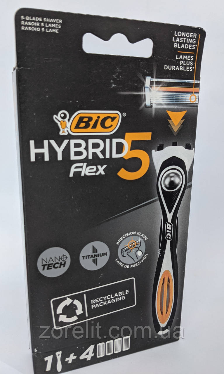 Бритва BIC Flex 5 Hybrid 4 катриджа