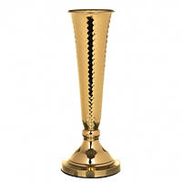 Золотая ваза для цветочных композиций 50 см