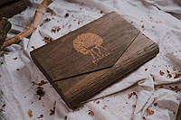 Деревянная коробка-конверт для фотографий на магните