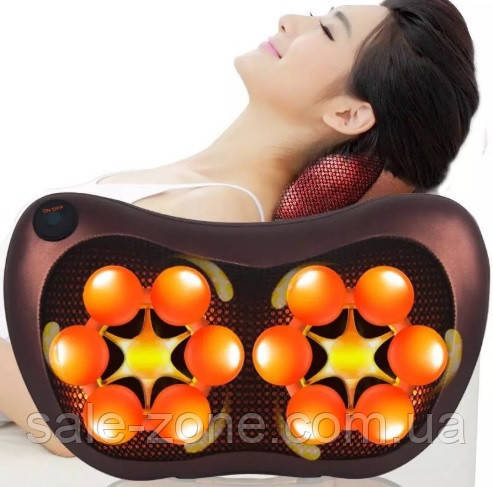 Масажна подушка Massage pillow CHM 8028 12 роликів (масажер для шиї, спини і тіла)