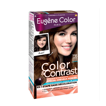 Стійка Фарба без Аміаку Eugene Color Paris Color & Contrast 7.35 Блондин Золотистий Червоне Дерево 115 мл, фото 1