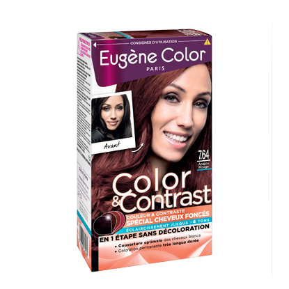 Стійка Фарба без Аміаку Eugene Color Paris Color & Contrast 7*64 Блондин Червоний Мідний 115 мл