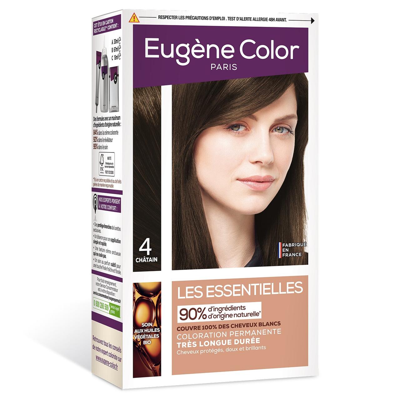 Стійка Фарба без Аміаку Eugene Color Paris Les Essentielles 4 Шатен 115 мл