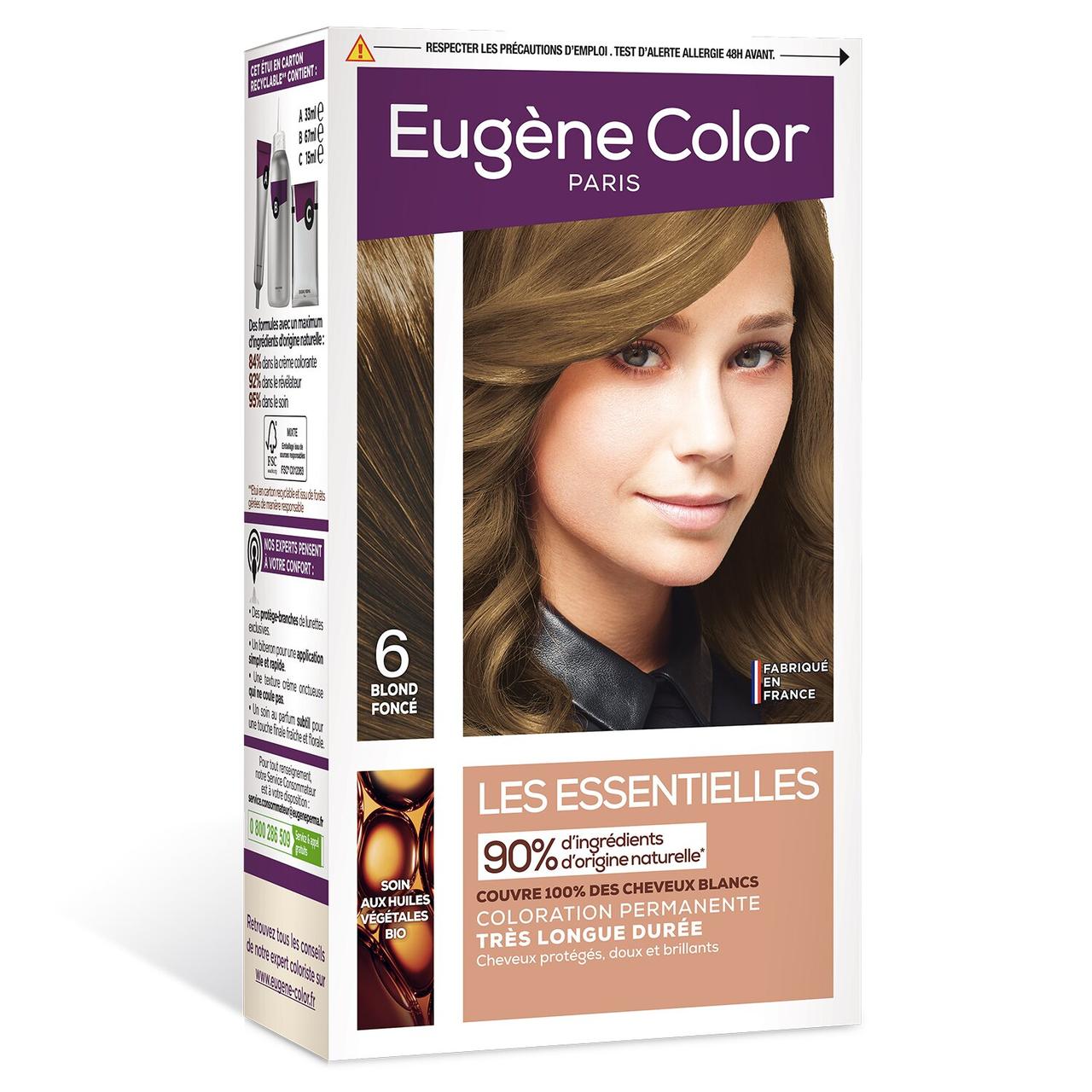 Стійка Фарба без Аміаку Eugene Color Paris Les Essentielles 6 Темний Блондин 115 мл, 6 Темний Блондин, 6 Темний Блондин EC