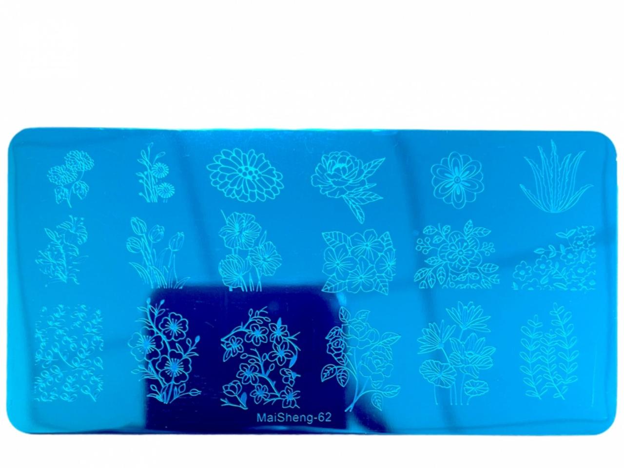 Пластина для стемпинга квіти Металеві Стемпинг Пластини для дизайну нігтів розмір 12 * 6 см, фото 1