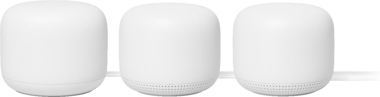 Бездротовий маршрутизатор (роутер) Google Nest Wifi Router and Two Points (GA00823-US) Білий