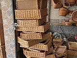 Плетені лотки з лози для магазинів від виробника 60/40/10, фото 2