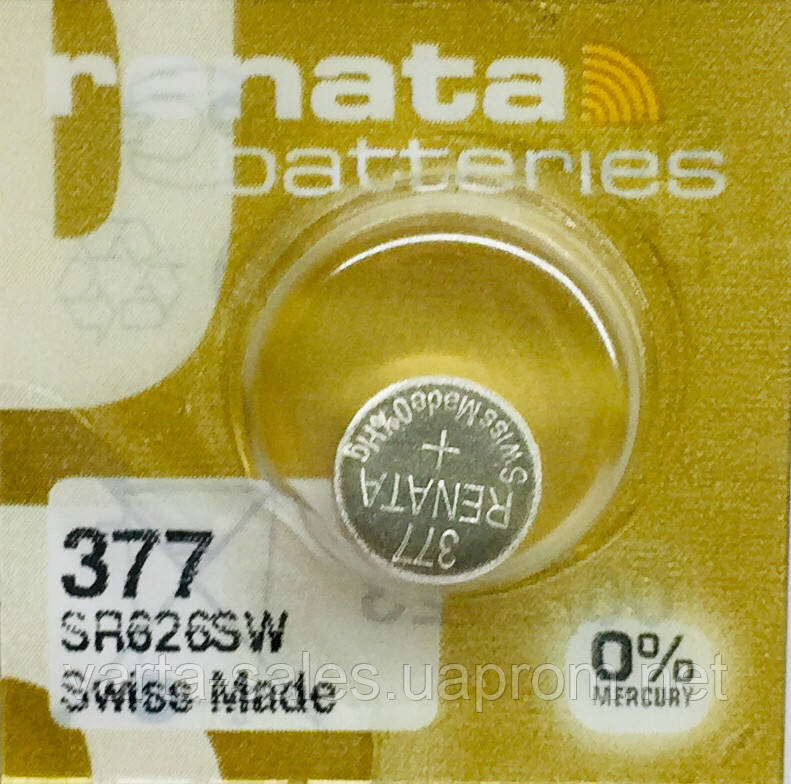 Батарейки Renata 377 EOL (SR626SW) sr66 ag4 silver oxide 1,55V - фото 1 - id-p1456053301