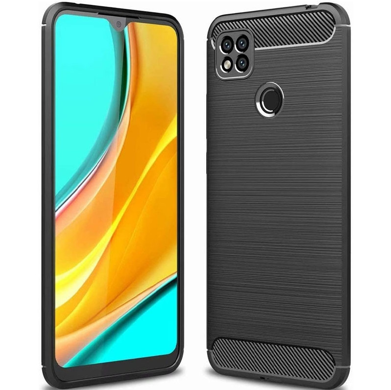 Протиударний чохол для Oppo A15s | Rugged Carbon | чорний