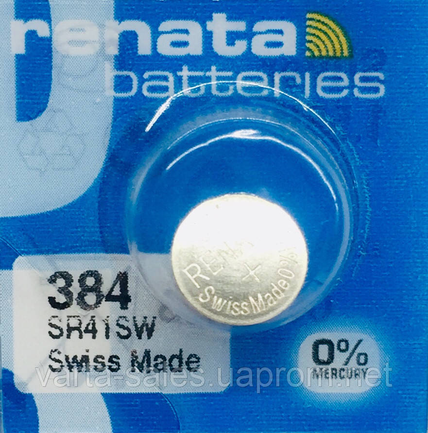 Батарейка Renata 384 (SR416SW) ag3 silver oxide 1,55v