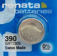 Батарейки Renata 390 (SR1130S) ag10 silver oxide 1,55v