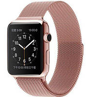 Ремешок браслет металлический миланская петля Milanese Loop для Apple Watch Rose Gold 38/40mm