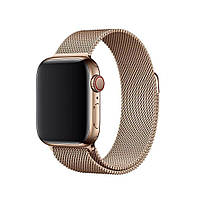 Ремешок браслет металлический миланская петля Milanese Loop для Apple Watch золотистый 38/40mm