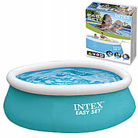Надувной круглый наливной семейный бассейн Intex 28101 Easy Set Pool 183х51 см большой для дома голубой