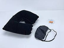 Дорожній набір: подушка для шиї, маска для сну, беруші, фото 2