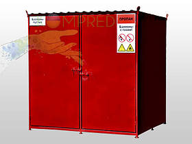 Шафа для 20 газових балонів (на 10 повних и 10 порожніх балона)