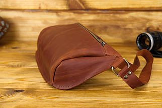 Шкіряна сумка Модель №55, натуральна Вінтажна шкіра, колір коричневий, відтінок Коньяк, фото 3