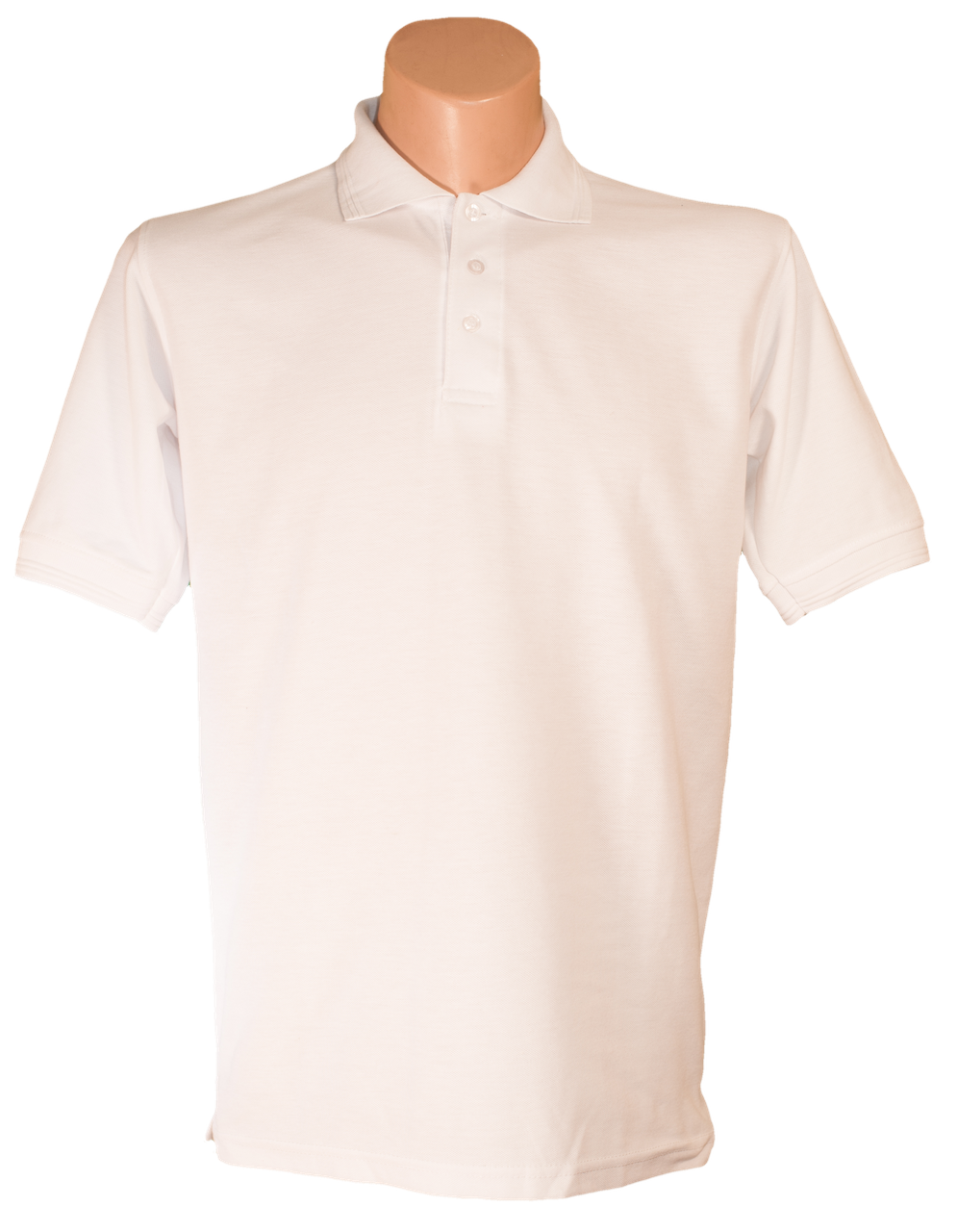 Чоловіча футболка поло теніска, трикотажна тканина лакоста, колір білий LUX USA 65пе35хб