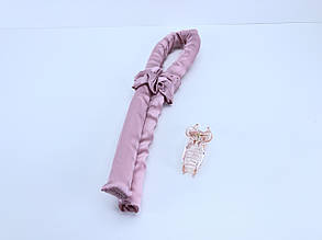 Стрічка для коси з прищіпкою (рожева)