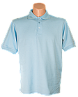 Чоловіча футболка поло теніска, трикотажна тканина лакоста, колір блакитний LUX USA 65пе35хб
