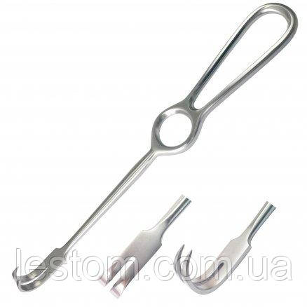 Гачок хірургічний по Kocher, 2 зубці, гострий SURGIWELOMED. Довжина 22 см