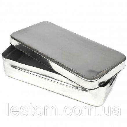 Контейнер для інструментів з кришкою без ручки SURGIWELOMED. Розміри165x85x35 мм