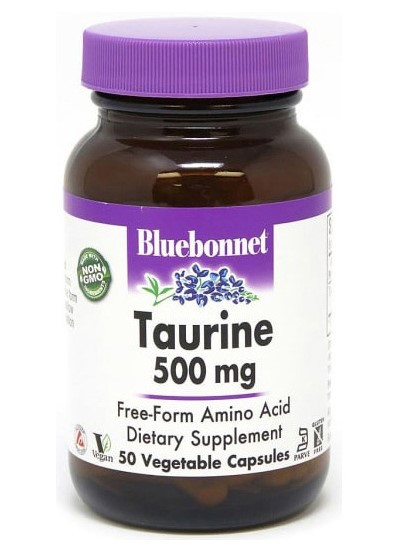 Таурин Bluebonnet Nutrition Taurine 500 mg 50 veg caps