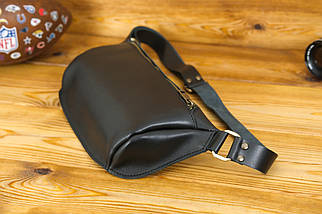 Чоловіча сумка "Модель №56 міні" з натуральної шкіри колір Чорний, фото 5